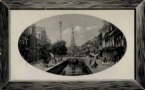 Präge Passepartout Ak Leeuwarden Fryslân Niederlande, Korenmarkt