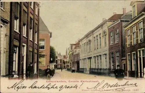 Ak Leeuwarden Friesland Niederlande, Groote Kerkstraat