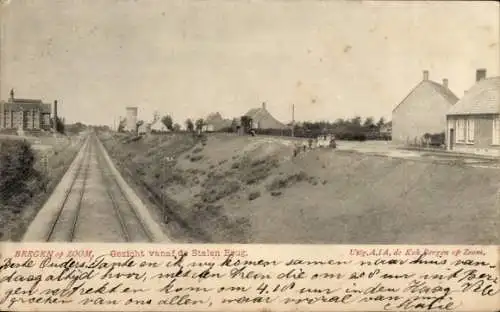 Ak Bergen op Zoom Nordbrabant Niederlande, Blick von der Stahlbrücke