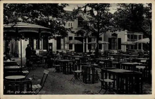 Ak Zeist Utrecht Niederlande, Het Jagershuis, Terrasse