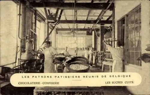 Ak Brüssel, The United Pastry Patrons of Belgium Chocolaterie Confiserie Torréfactio