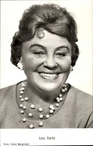 Ak Schauspielerin Lou Seitz, Portrait