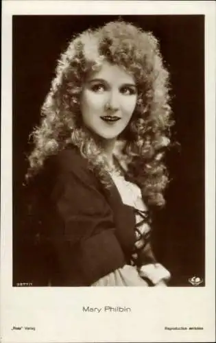 Ak Schauspielerin Mary Philbin, Portrait