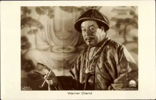 Ak Schauspieler Warner Oland, Portrait, Chinese