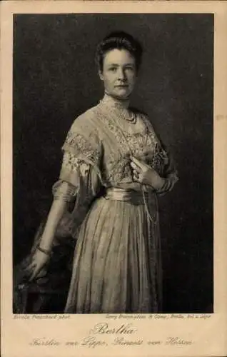 Ak Fürstin Bertha zur Lippe, Prinzessin von Hessen