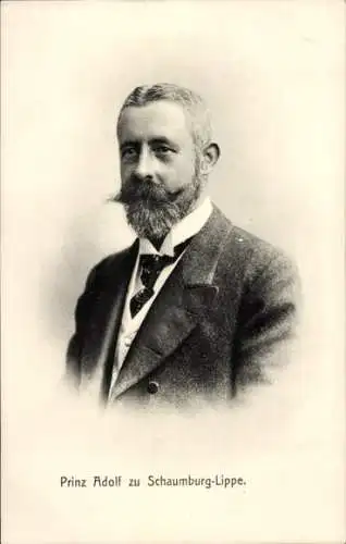 Ak Fürst Adolf zu Schaumburg Lippe, Portrait