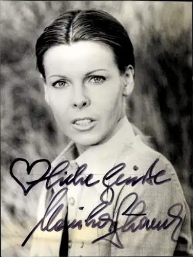 Ak Schauspielerin Monika Strauch, Portrait, Autogramm