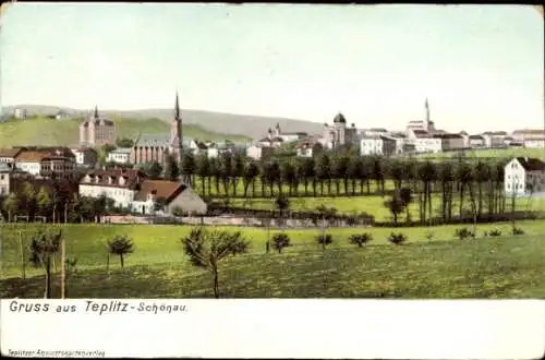 Ak Teplice Šanov Teplitz Schönau Region Aussig, Gesamtansicht