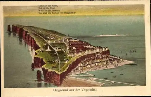 Ak Nordseeinsel Helgoland, Gesamtansicht