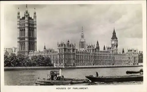 Ak City of Westminster, London, England, die Häuser des Parlaments