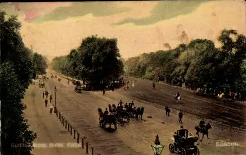 Ak London City England, Hyde Park, Rotten Row