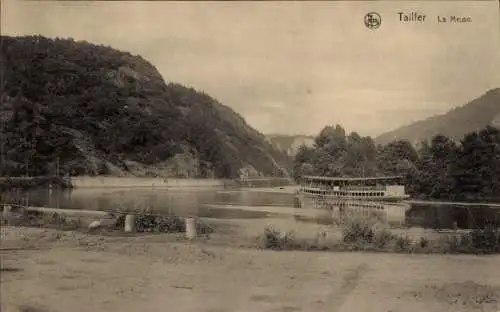 Ak Tailfer Profondeville Wallonien Namur, Schiff auf der Maas