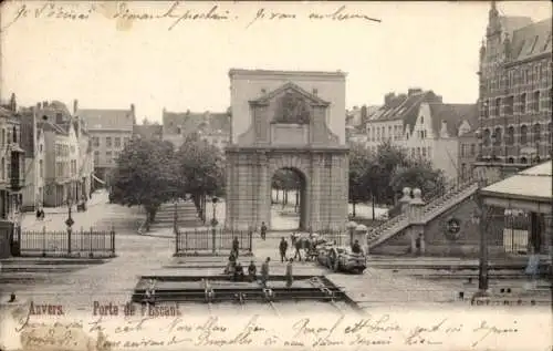 Ak Anvers Antwerpen Flandern, Porte de l'Escant