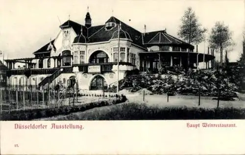 Ak Düsseldorf am Rhein, Industrie und Gewerbeausstellung 1902, Haupt Weinrestaurant