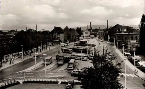 Ak Herford in Westfalen, Bus-, Linien- und Bundesbahnhof, Busse