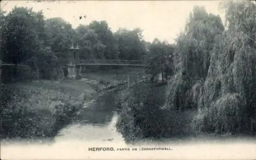Ak Herford in Westfalen, Lübbertorwall, Brücke