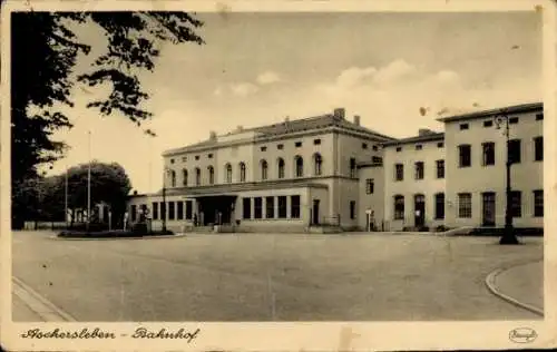 Ak Aschersleben im Salzlandkreis, Bahnhof
