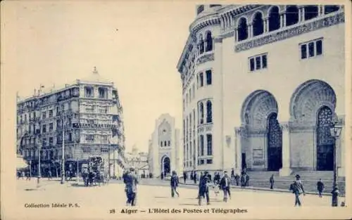 Ak Algier Algier Algerien, Hotel des Postes et Télégraphes