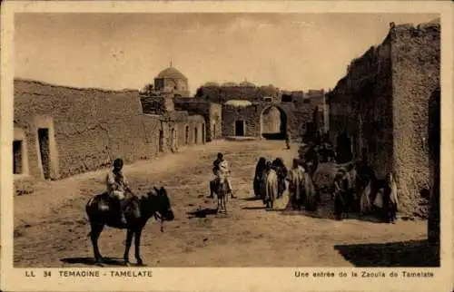 Ak Temacine Tamacine Algerien, Eingang zur Zaouia von Tamelate