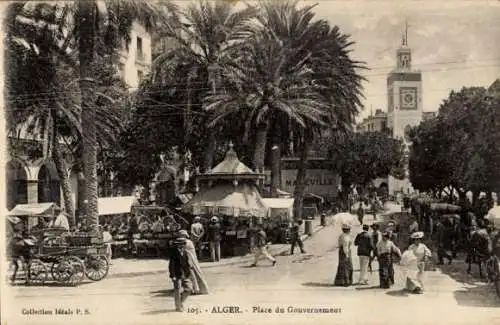 Ak Algier Algier Algerien, Place du Government