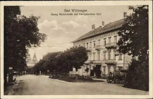 Ak Bad Wildungen, Georg Victor Straße, Europäischer Hof