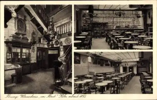 Ak Köln am Rhein, Brungs Winzerhaus im Bart, Brand 1-3, Inh. Heinrich Brungs