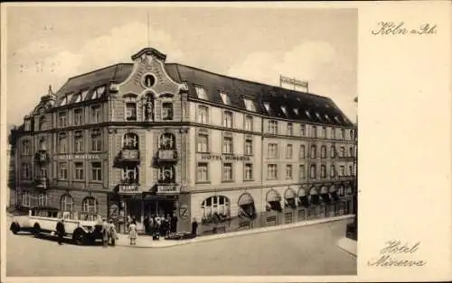 Ak Köln am Rhein, Hotel Minerva, Johannisstraße 24-28, Bus