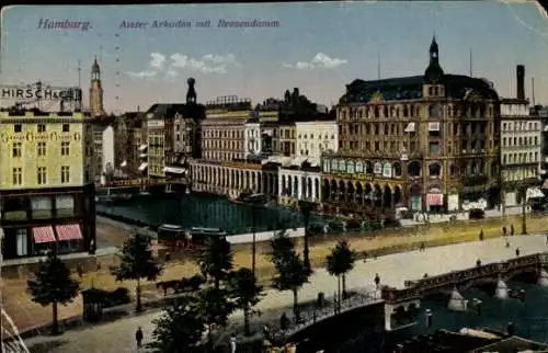 Ak Hamburg Mitte Neustadt, Alsterarkaden, Reesendamm