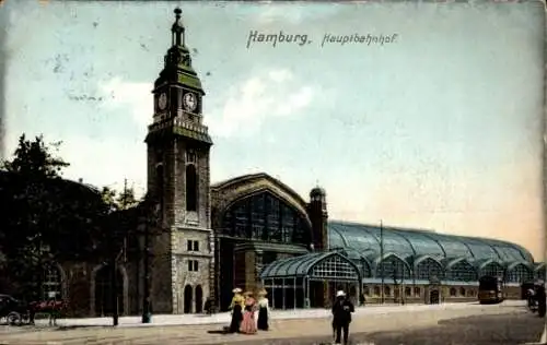 Ak Hamburg Mitte St. Georg, neuer Centralbahnhof, Hauptbahnhof
