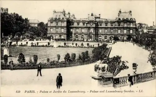 Ak Paris VI, Jardin et Palais du Luxembourg