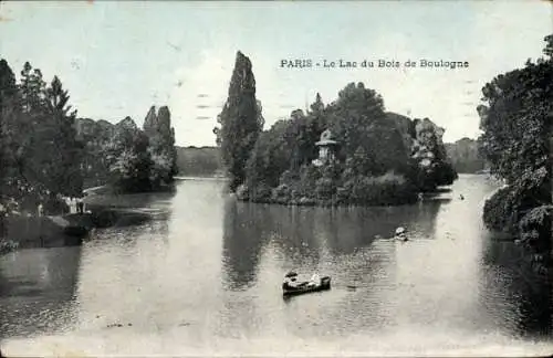 Ak Paris XVI, Bois de Boulogne, le Lac