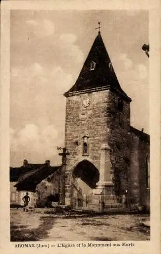 Ak Aromas Jura, Kirche, Kriegerdenkmal