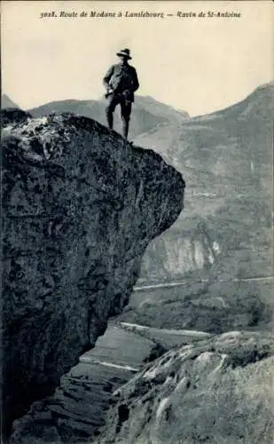 Ak Modane Savoie, Route a Lanslebourg, Ravin de St-Antoine