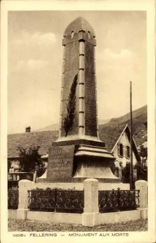 Ak Fellering Felleringen Elsass Haut Rhin, Monument aux Morts