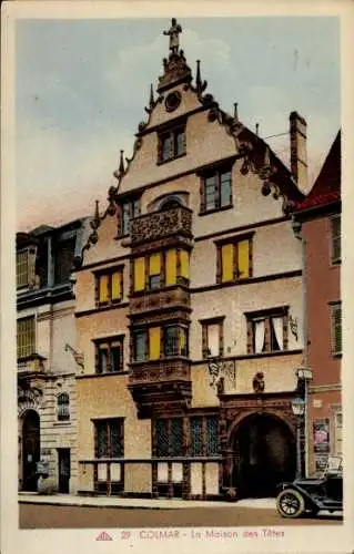 Ak Colmar Kolmar Elsass Haut Rhin, Maison des Tetes