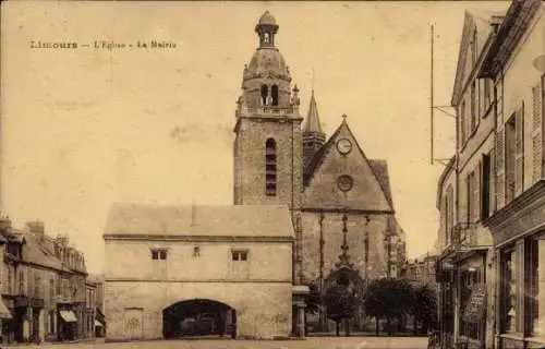 Ak Limours Essonne, Kirche, Rathaus