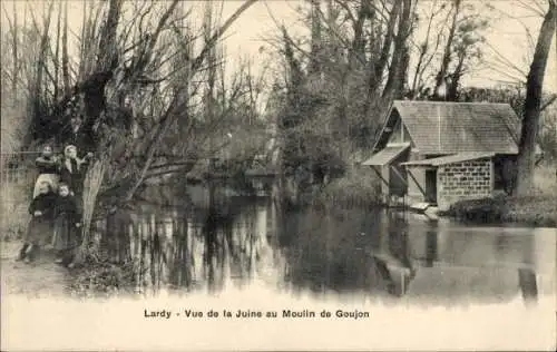 Ak Lardy Essonne, Vue de la Juine au Moulin de Goujon