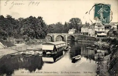 Ak Adam Island Val d'Oise, Le Pont Cabouillet