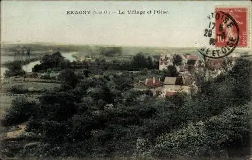 Ak Éragny Val d'Oise, Gesamtansicht