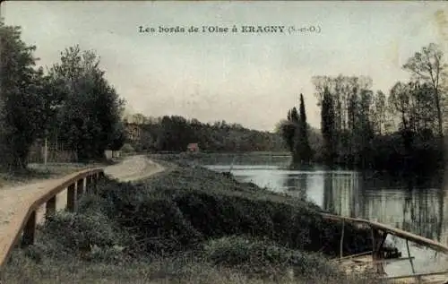 Ak Éragny Val d'Oise, die Ufer der Oise