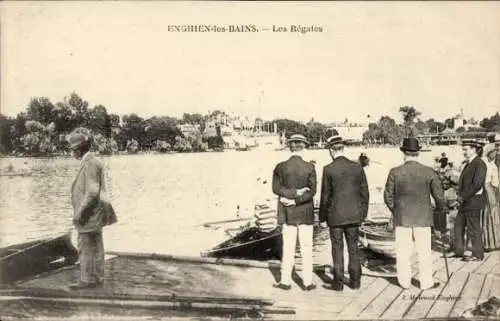 Ak Enghien les Bains Val d’Oise, Les Régates