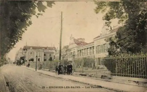 Ak Enghien les Bains Val d'Oise, Les Thermes