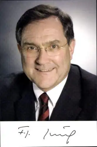 Foto Dr. Franz Jung, Verteidigungsminister, Autogramm