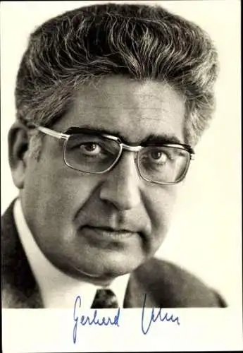 Ak Politiker Gerhard Jahn, Bundesminister der Justiz, Portrait, Autogramm