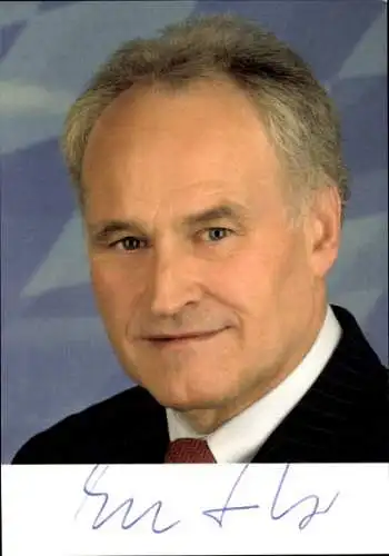 Ak Politiker Erwin Huber, Autogramm