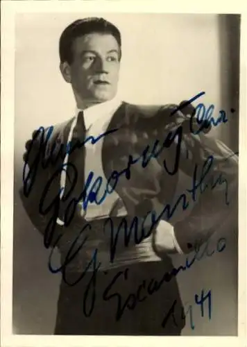 Foto Junger Mann, Porträt, Künstler, G. Monthy, Autogramm