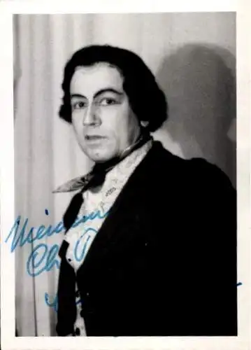 Foto Mann in Theaterkostüm, Porträt, Künstler, G. Monthy, Autogramm