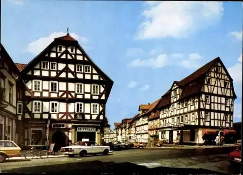 Ak Rotenburg an der Fulda, Altstadtstraße, Fachwerkhäuser