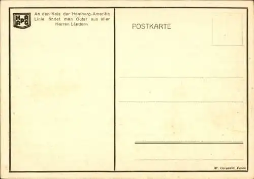 Ak Hamburg Mitte Steinwerder Kuhwerder, Kaiser Wilhelm Hafen der Hamburg Amerika Linie