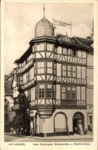 Ak Kassel in Hessen, Haus Deichmann, Brüderstraße Ecke Renthof